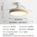 Modern wood and acrylic ceiling fan light bedroom fixture