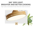 Modern wood and acrylic ceiling fan light bedroom fixture