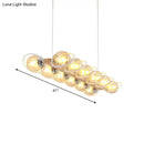 DecorBites™ Modern Glass Hanging Light Fixture - Cognac Bubble Shade Island Lighting