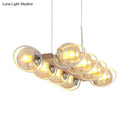 DecorBites™ Modern Glass Hanging Light Fixture - Cognac Bubble Shade Island Lighting