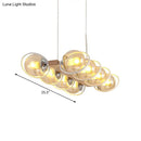 DecorBites™ Modern Glass Hanging Light Fixture - Cognac Bubble Shade Island Lighting