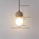Modern wood and concrete led pendant light kitchen decorbites