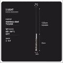 Modern wood and crystal column led chandelier staircase light