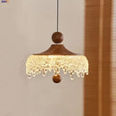 Modern wood and crystal iceberg acrylic pendant lights dining room