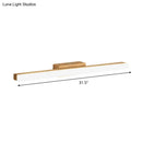 Modern wood and gold led wall vanity light bathroom sconce