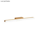 Modern wood and gold led wall vanity light bathroom sconce