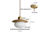 Modern wood and green led glass pendant lamp dining room