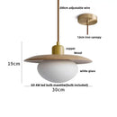 Modern wood and green led glass pendant lamp dining room