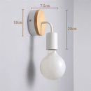 Modern wood and metal wall sconce – bedroom aisle led wood wall light