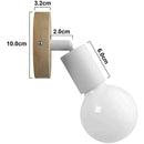 Modern wood and metal wall sconce – bedroom aisle led wood wall light