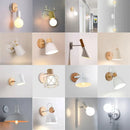 Modern wood and metal wall sconce – bedroom aisle led wood wall light