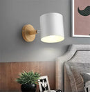 Modern wood and metal wall sconce – bedroom aisle led wood wall light