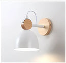 Modern wood and metal wall sconce – bedroom aisle led wood wall light