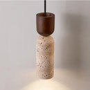 Modern wood and travertine led wall lamp bedroom sconce