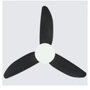 Modern wood and white ceiling fan with 30w remote control bedroom light