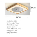 Modern wood and white led ceiling fan with remote for bedroom