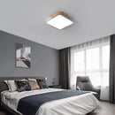 Modern wood and white led ceiling light bedroom decor