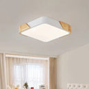 Modern wood and white led ceiling light bedroom decor