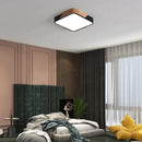Modern wood and white led ceiling light bedroom decor
