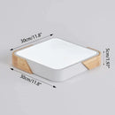 Modern wood and white led ceiling light bedroom decor