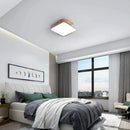 Modern wood and white led ceiling light bedroom decor