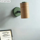 Modern wood and yellow green wall sconce pair for bathroom