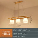 Modern wood bird glass pendant light kitchen hanging lamp