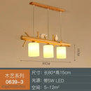 Modern wood bird glass pendant light kitchen hanging lamp