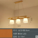 Modern wood bird glass pendant light kitchen hanging lamp