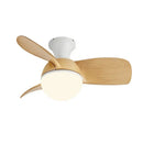 Modern wood blade ceiling fan light bedroom white led chandelier