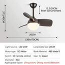 Modern wood blade ceiling fan light bedroom white led chandelier