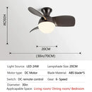 Modern wood blade ceiling fan light bedroom white led chandelier
