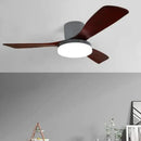 Modern wood ceiling fan light living room led fixture