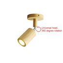 Modern wood ceiling light two head beige spotlight for living room