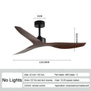 Modern wood industrial wind ceiling fan for living room