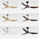 Modern wood industrial wind ceiling fan for living room