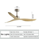 Modern wood industrial wind ceiling fan for living room
