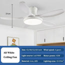 Modern wood led ceiling fan living room with remote control