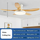 Modern wood led ceiling fan living room with remote control