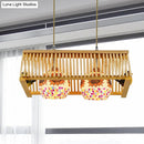 DecorBites™ Modern Wood Pendant Light in Roof Shape, Beige Hanging Fixture, 16"/19.5" Width