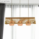 DecorBites™ Modern Wood Pendant Light in Roof Shape, Beige Hanging Fixture, 16"/19.5" Width