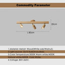 Modern wood three light adjustable gu10 led ceiling lamp kitchen