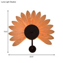 Modern wood veneer fan wall sconce black e26 e27 dining room light