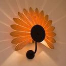 Modern wood veneer fan wall sconce black e26 e27 dining room light