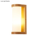 Modern wooden rectangle sconce with e26 e27 bulb – bedroom wall light