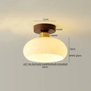 Modern woven beige decorbites led wicker wood ceiling lights hallway