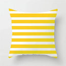 Modern yellow and gray geometric stripe pillowcase living room decor