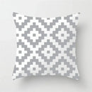 Modern yellow and gray geometric stripe pillowcase living room decor