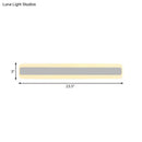 Modern yellow and gray led white light strip bathroom vanity fixture