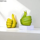 DecorBites™ Banana Fist Thumbs-up Resin Statue Desk Ornament for Room Decor